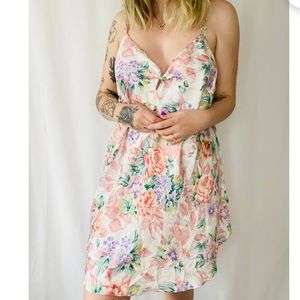 Vintage plus size floral slip dress